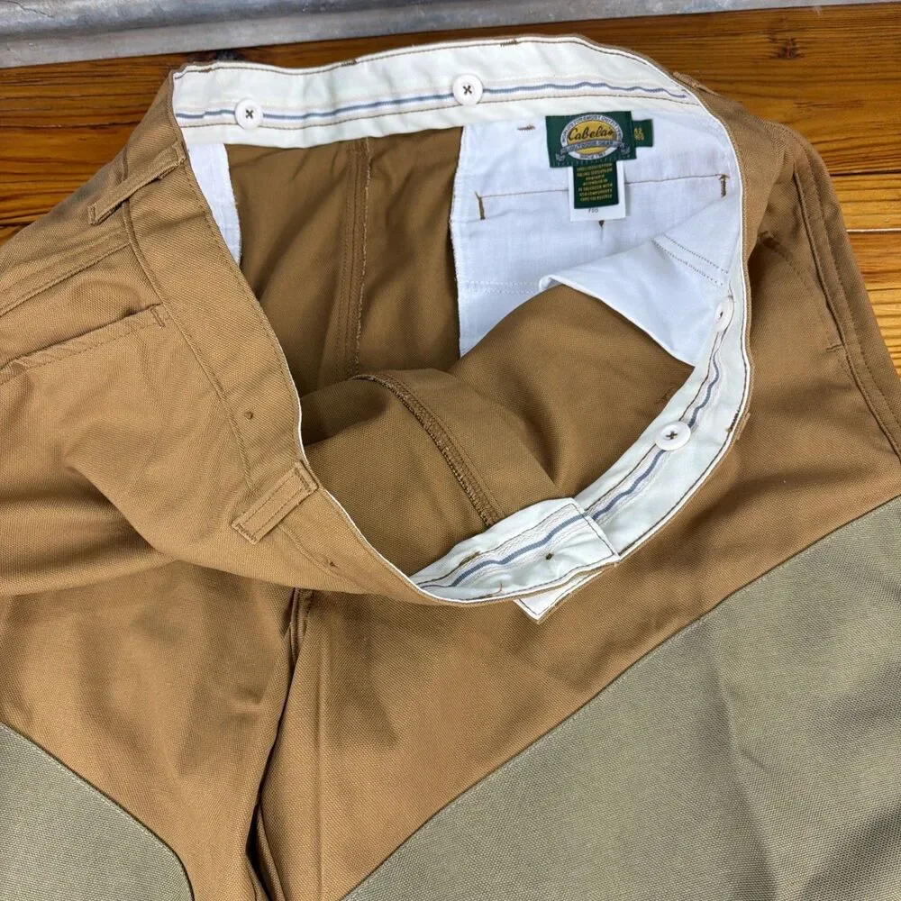Cabelas Beige Brown Dry Plus Upland Brush Guard Outdoor Utility Pants 40X31 FLAW